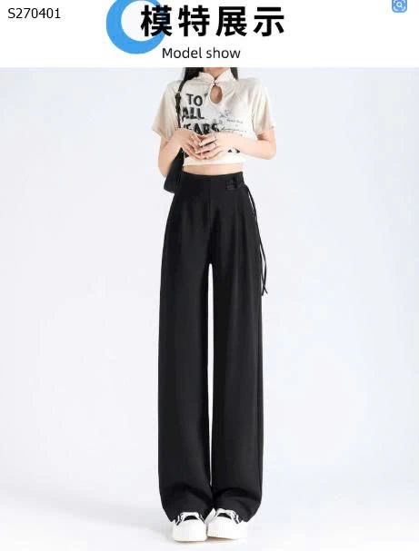 Quần suông cúc lệch- 264,000