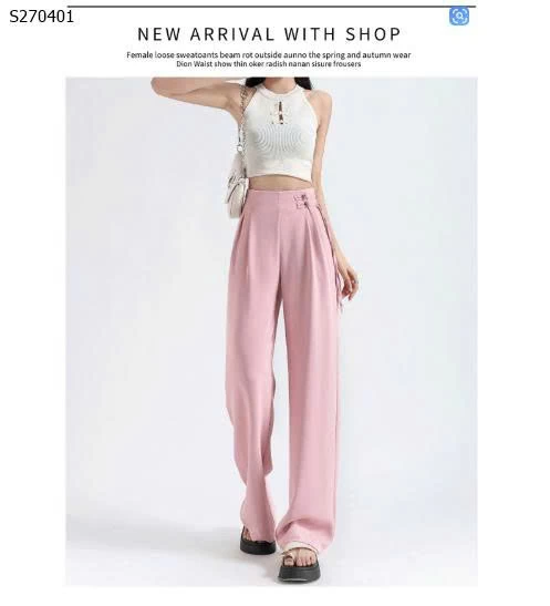 Quần suông cúc lệch- 264,000