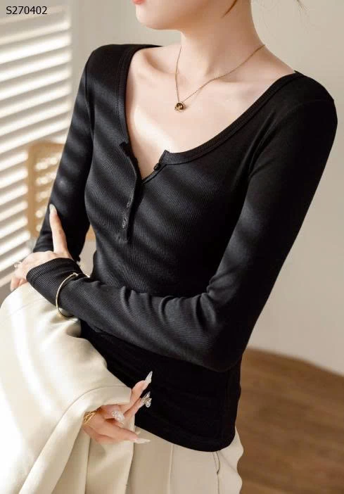 Áo thun cotton dài tay phong cách pure desire - 160,000