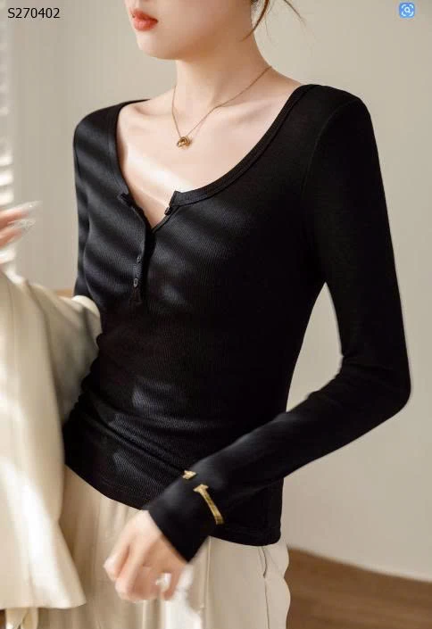 Áo thun cotton dài tay phong cách pure desire - 160,000