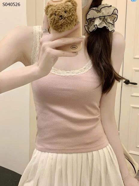 Áo 2 dây ren kiểu ngắn- 114,000