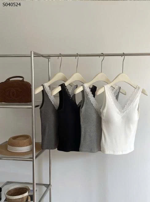 Áo ren cổ V có đệm ngực - 150,000