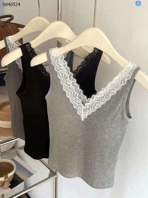 Áo ren cổ V có đệm ngực - 150,000