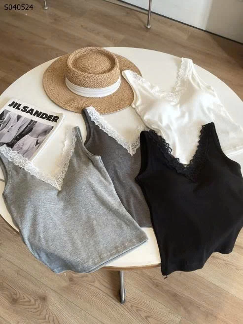 Áo ren cổ V có đệm ngực - 150,000