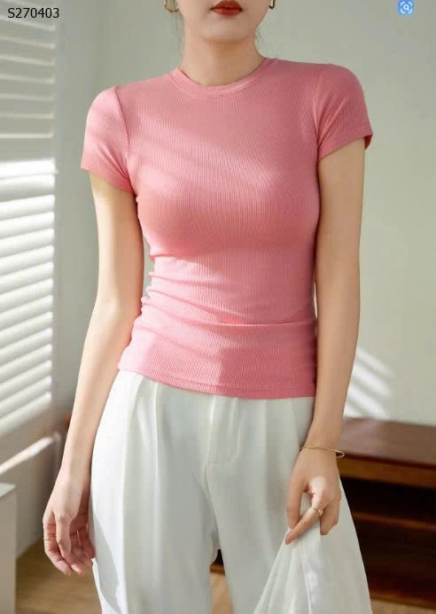 Áo thun ôm cotton bó sát tay ngắn co giãn cao - 130,000