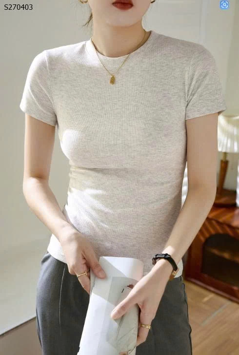 Áo thun ôm cotton bó sát tay ngắn co giãn cao - 130,000