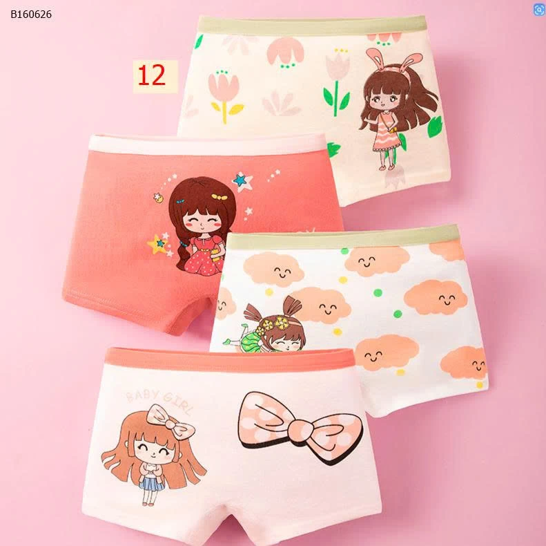 SET 4 QUẦN CHIP CHO BÉ GÁI - Sỉ 60k/1 set 4chiec