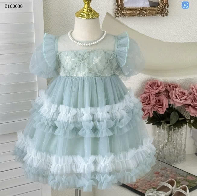 VÁY TẦNG XÒE TAY BỒNG BÉ GÁI-Sỉ 226k