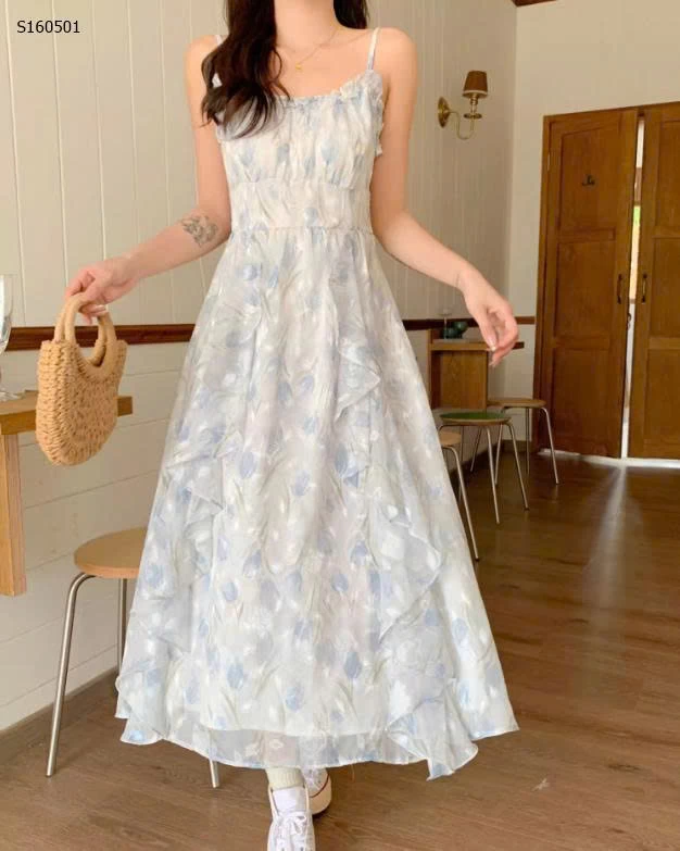 Set váy hoa cadigan xanh- 599,000