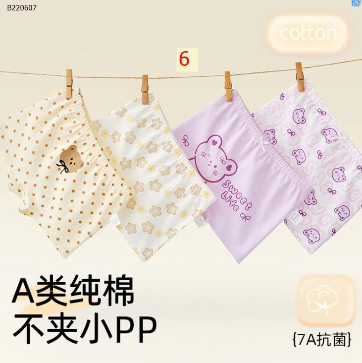 SET 4 QUẦN CHIP ĐÙI BÉ GÁI - Sỉ i 84k/1 set 4 chiếc