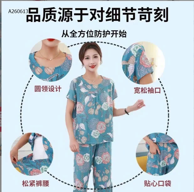 BỘ MẶC NHÀ TRUNG NIÊN CHO MẸ  - sỉ 95k