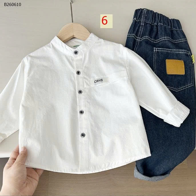 BST ÁO SƠ MI DÀI TAY CHO BÉ HÃNG KACADY-Sỉ 139K