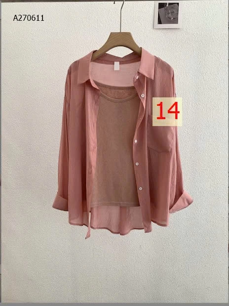 SET ÁO SƠ MI KÈM ÁO 2 DÂY - sỉ 171k