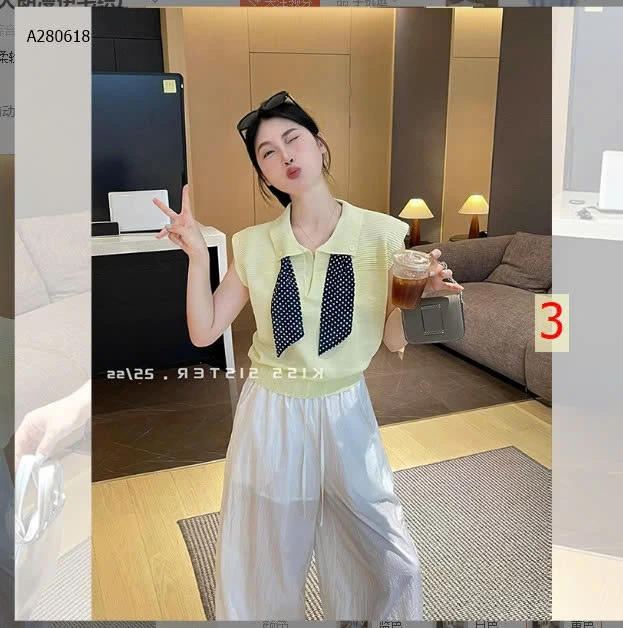 ÁO LEN DỆT KIM MỎNG CỔ POLO - sỉ 195k