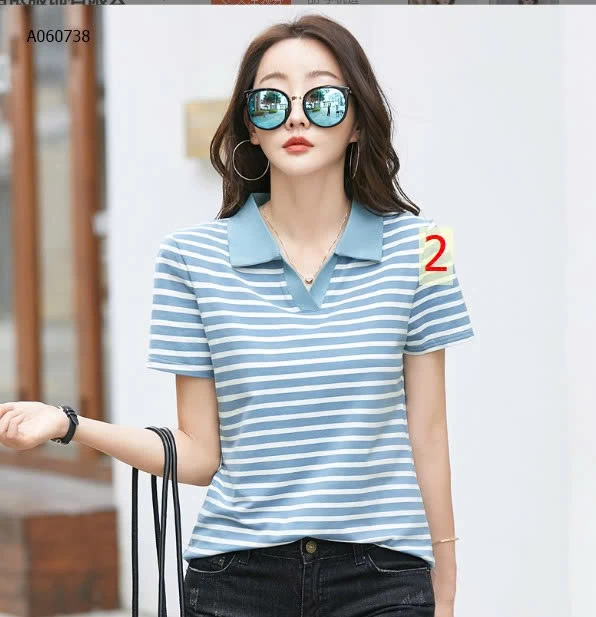 ÁO POLO KẺ CHO NỮ - sỉ 145k