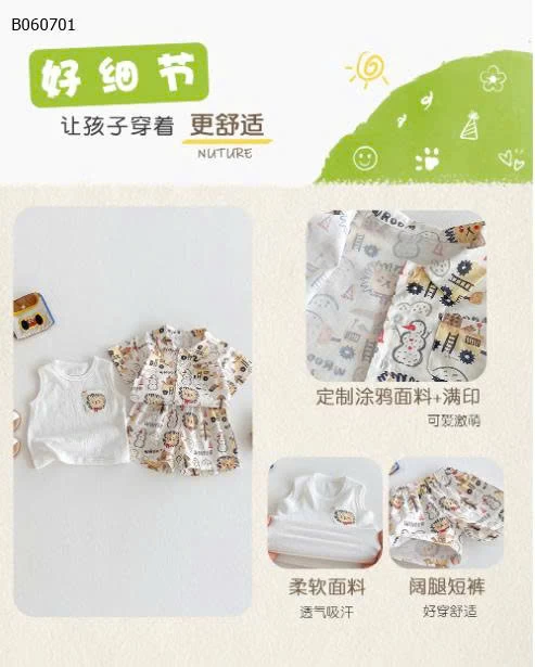 BỘ SƠ MI HOẠ TIẾT CHO BÉ TRAI-Sỉ giá set sơ mi: 130k  áo trắng: 81k 