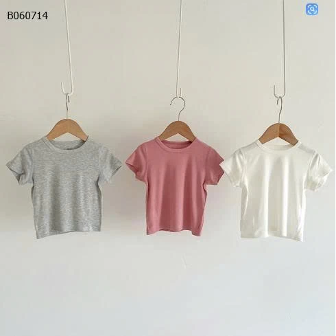 ÁO CỘC TAY TRƠN MÀU CHO BÉ - sỉ 85k