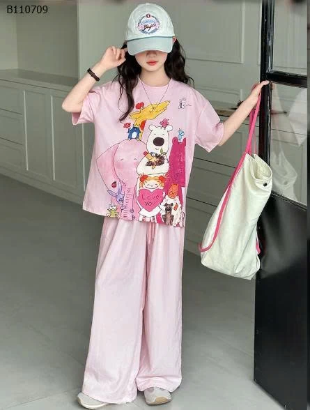 ÁO DỄ THƯƠNG MIX QUẦN HỒNG-Sỉ giá áo và quần bằng giá : 135k/c