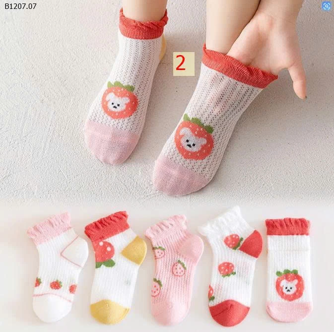 SET 5 ĐÔI TẤT ĐIỀU HÒA CHO BÉ  -Sỉ giá 48k/set 