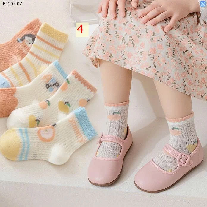 SET 5 ĐÔI TẤT ĐIỀU HÒA CHO BÉ  -Sỉ giá 48k/set 