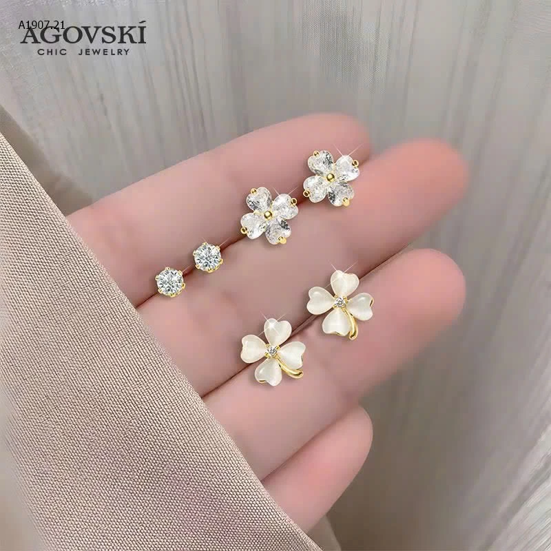 KHUYÊN TAI CỎ 4 LÁ HÃNG AGOVSKI - sỉ 145k