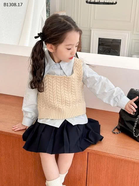 CHÂN VÁY XẾP LY BÉ GÁI HÃNG HSMMC - Sỉ 112k