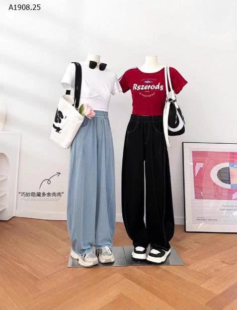QUẦN JEAN TENCEL ỐNG RỘNG CHO NỮ - sỉ 154k