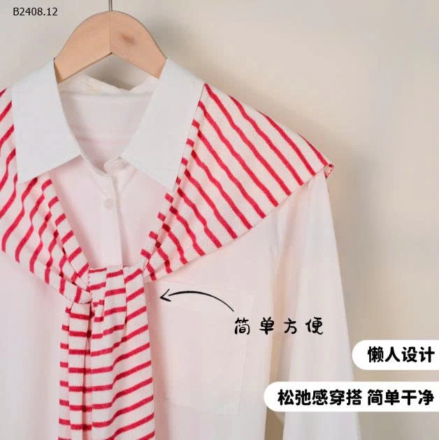   Khăn choàng ngoài len dệt kim kẻ sọc lụa băng -Sỉ 62k