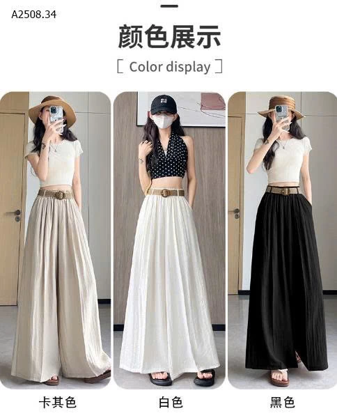    QUẦN ỐNG RỘNG CẠP CAO CHO NỮ - sỉ 116k