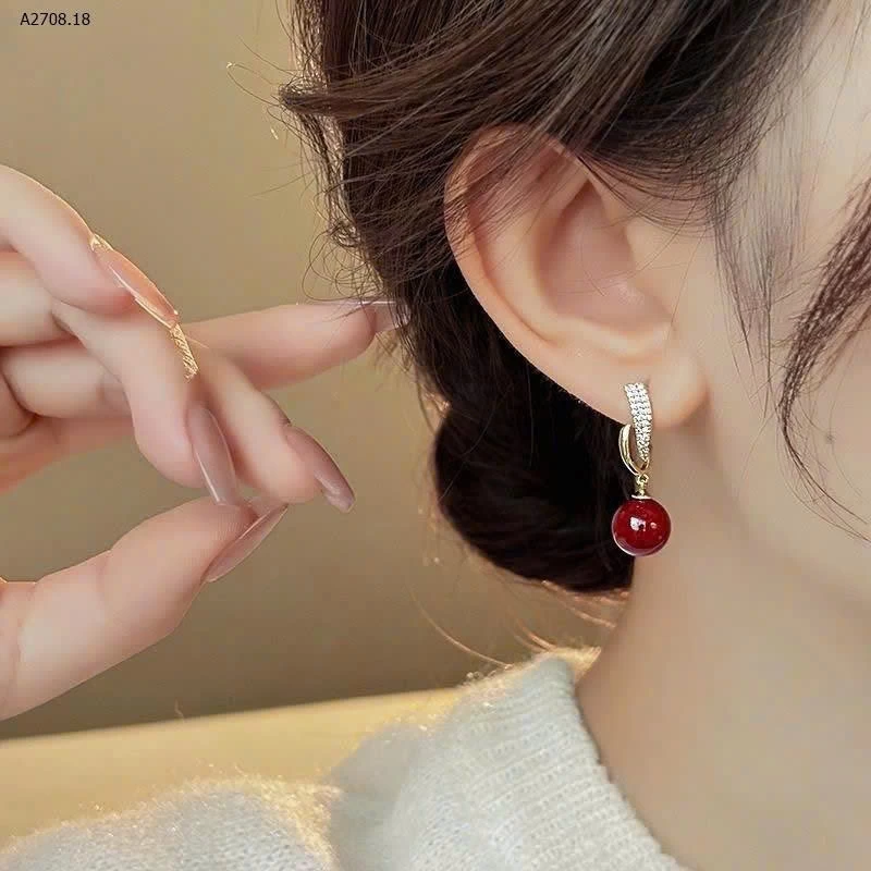 Hoa tai đỏ xinh iu  - sỉ 134k