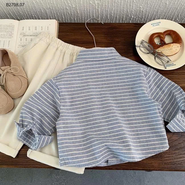 ÁO SƠ MI KẺ CHO BÉ-Giá sỉ 155k