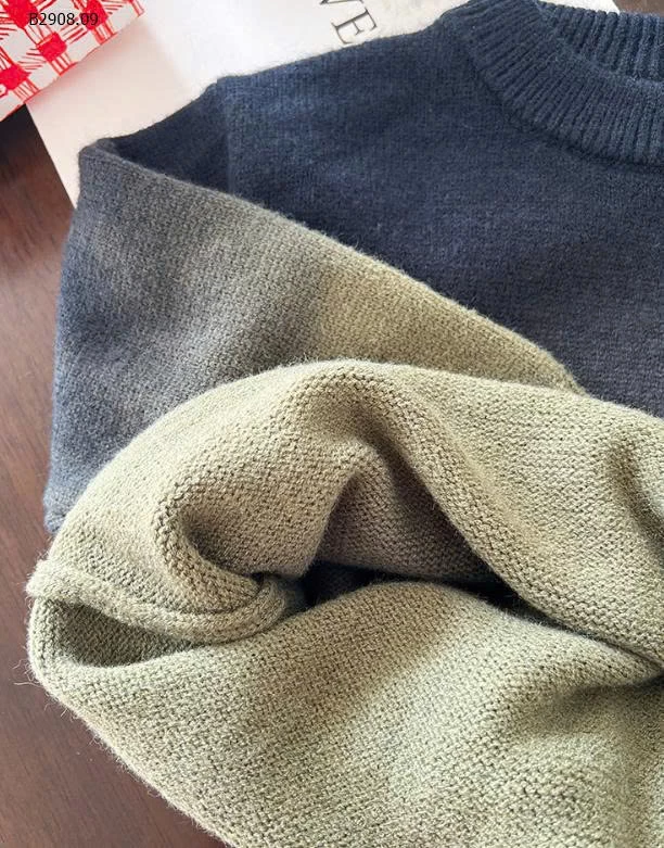 Áo len cashmere dày dặn phối màu  nhà  AMBBKIDS-Giá sỉ  sz 90-150: 158k  sz 160: 173k 