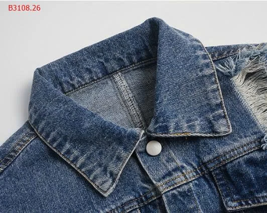 Áo khoác jean phối rách hàng QCCC cho bé trai-Giá sỉ 278k