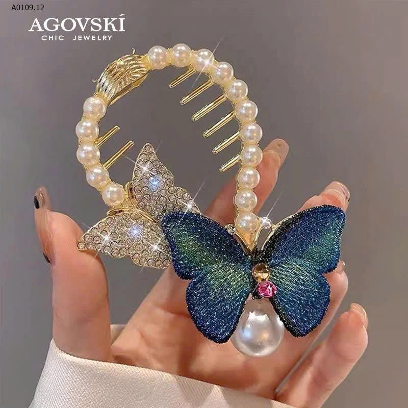 KẸP TÓC NGỌC TRAI BƯỚM AGOVSKI  - sỉ 112k