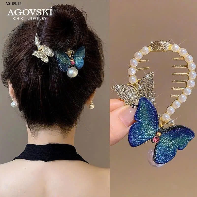 KẸP TÓC NGỌC TRAI BƯỚM AGOVSKI  - sỉ 112k