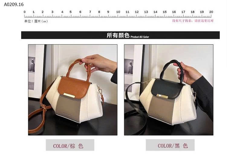  TÚI XÁCH NẮP GẬP PHỐI MÀU CAO CẤP-Giá sỉ 139k