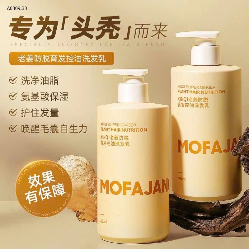 Cặp gội xả gừng ngăn rụng tóc và kích thích mọc tóc- sỉ 135k/set 480ml/ chai 