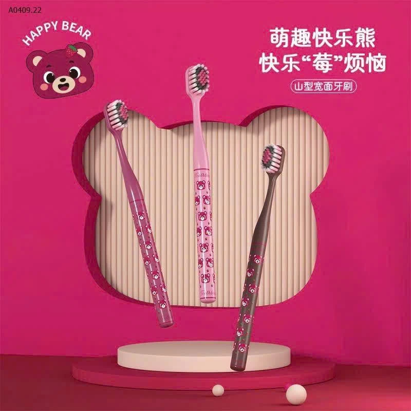 BÀN CHẢI ĐÁNH RĂNG GẤU DÂU - sỉ 50k