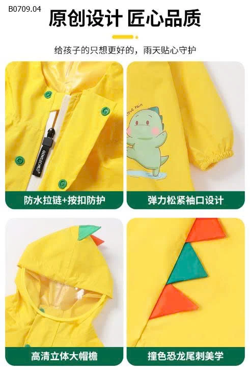 ÁO MƯA KHỦNG LONG BÉ-Giá sỉ 145k
