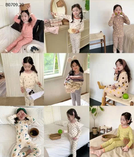 BST BỘ NGỦ DÀI TAY CHO BÉ NHÀ AMBBKIDS- Giá sỉ sz 90-150 : 124k sz 160 : 142k