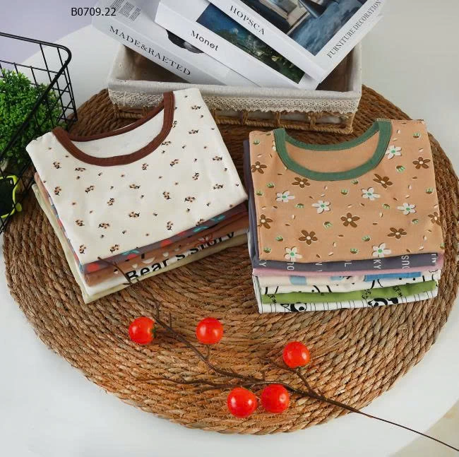 Bộ quần áo mặc nhà cotton thoáng mát cho bé- sỉ giá sz 80-120 giá 87k sz 130-160 giá 103k