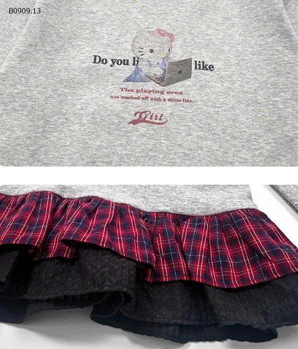 SET ÁO THUN DÀI TAY MIX QUẦN JEAN KITTY BG-Giá sỉ áo: 142k  quần: 215k