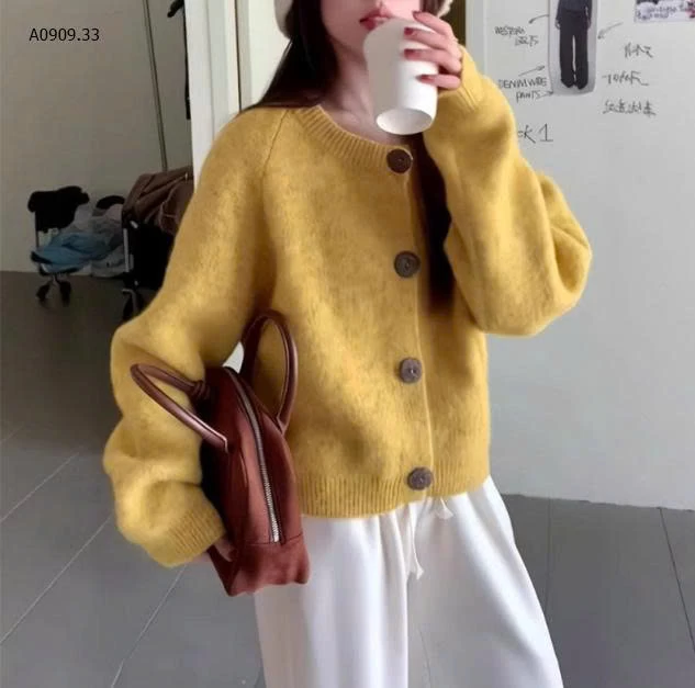 Áo khoác cardigan dệt kim ngắn cổ tròn KANING NỮ -Sỉ 167k