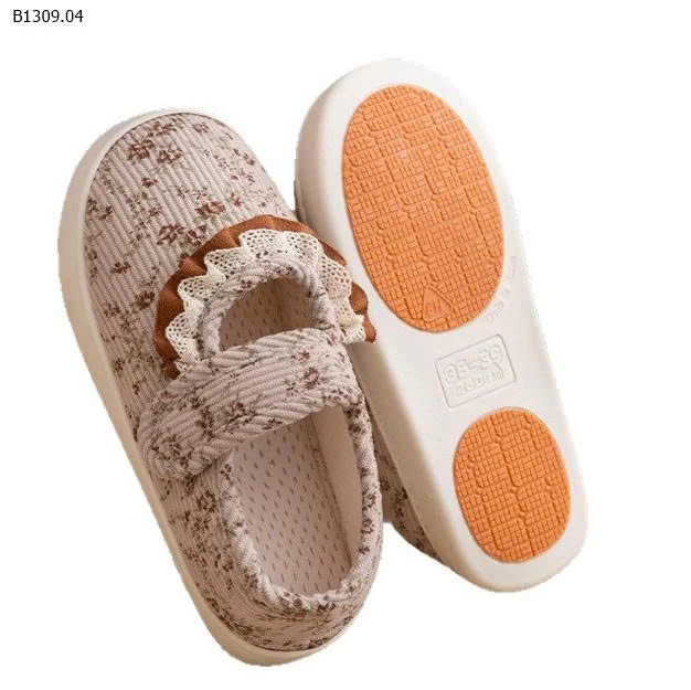  dép gót đế mềm đi trong nhà Velcro bằng cotton - sỉ 110k