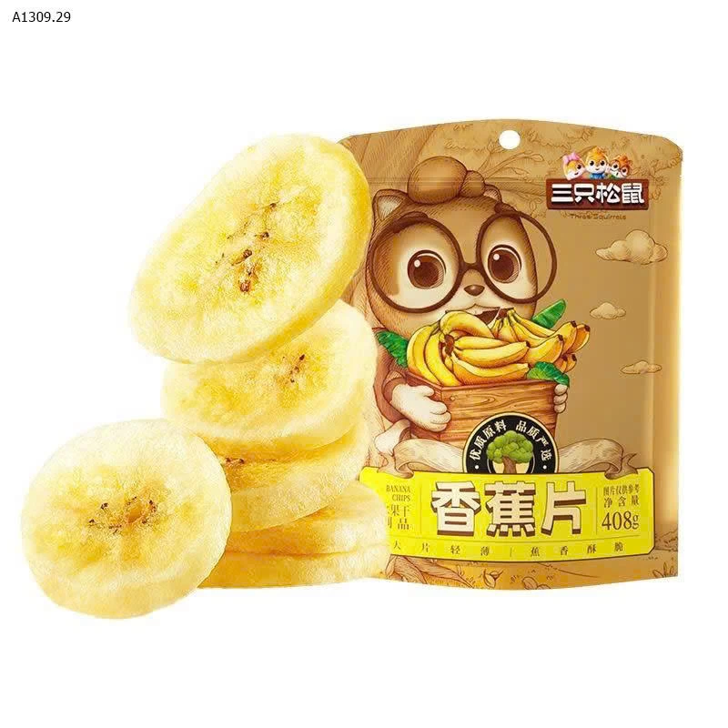 Chuối sấy khô hãng ba con sóc- sỉ 145k