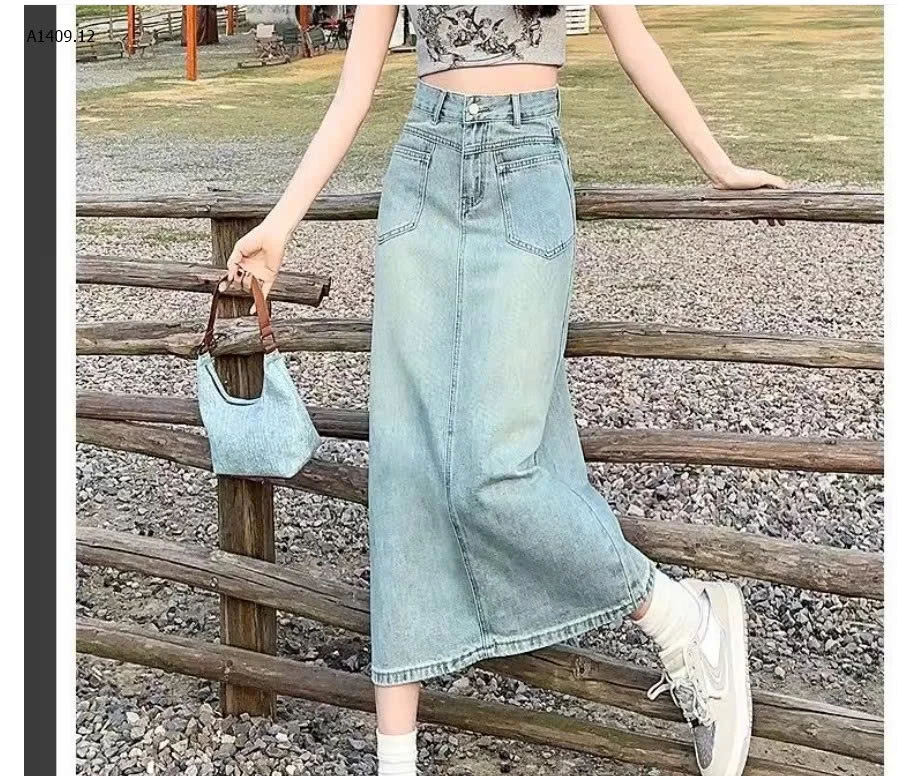 CHÂN VÁY JEAN DÁNG DÀI HÀN QUỐC 2025  - sỉ 183k
