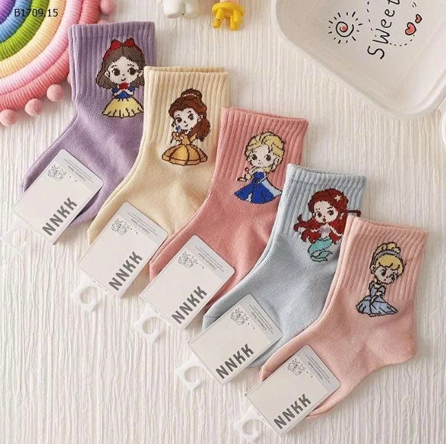 SET 5 ĐÔI TẤT CÔNG CHÚA - sỉ 59k/set 5 đôi