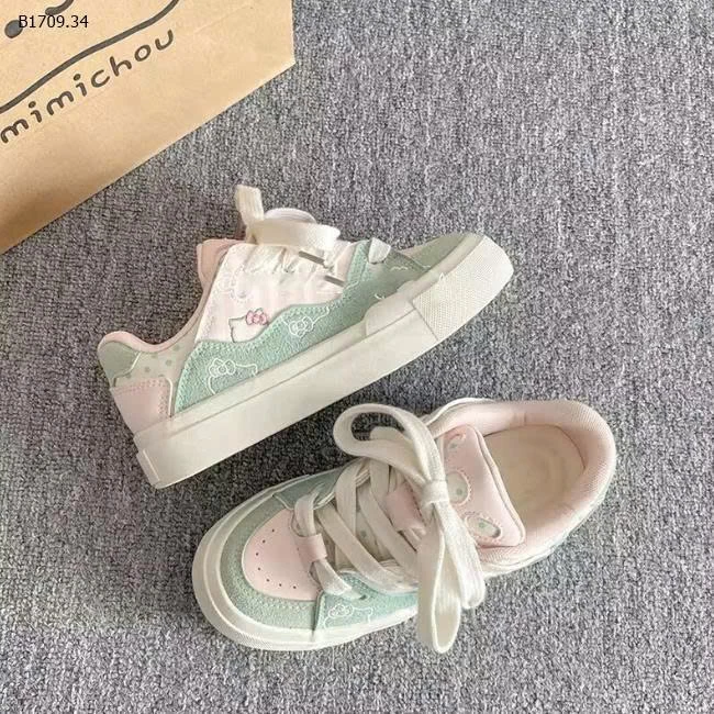 GIÀY THỂ THAO PHỐI MÀU HÌNH MÈO- sỉ 139k