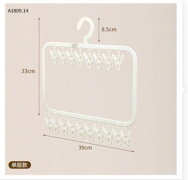 MÓC KẸP TREO QUẦN ÁO ĐA NĂNG - sỉ 75k/set 2c