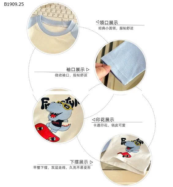 Áo thun dài tay cotton nguyên chất cho bé - giá sỉ size 73-110 giá 46k size 120-140 giá 51k